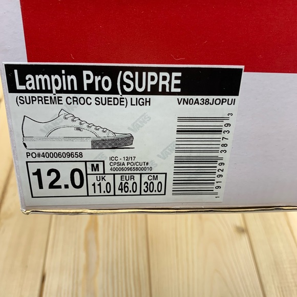 *SOLD* New Supreme Vans Lampin Pro Croc Suede - Picture 6 of 6